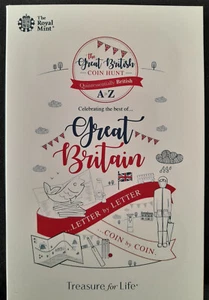 2019 Royal Mint Great British Coin Hunt A-Z 10p Münzen im Album ~ komplett - Bild 1 von 16