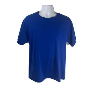 Champion authentic shirt men large athletic wear royal blue short sleeve crew - Picture 1 of 14