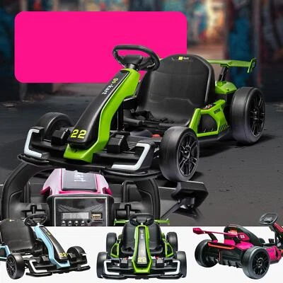 RIIROO SpeedStorm Drift Kart: 24V Kids Electric Ride-On with Drift Mode Adjustable Seat
