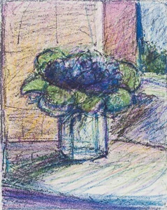 R. KIRCHNER (1940-2009), Blauer Blumenstrauß, um 1980, Farblithographie - Bild 1 von 4