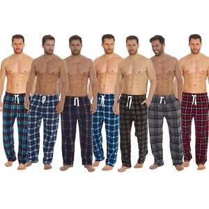 Mens Check Fleece Lounge Pants/Pyjama Bottoms Size S-XXL NEW