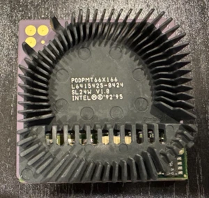 Vintage Intel Pentium Overdrive PODPMT66X166 SL24W V1.0 High Gold CPU Collection - Bild 1 von 3