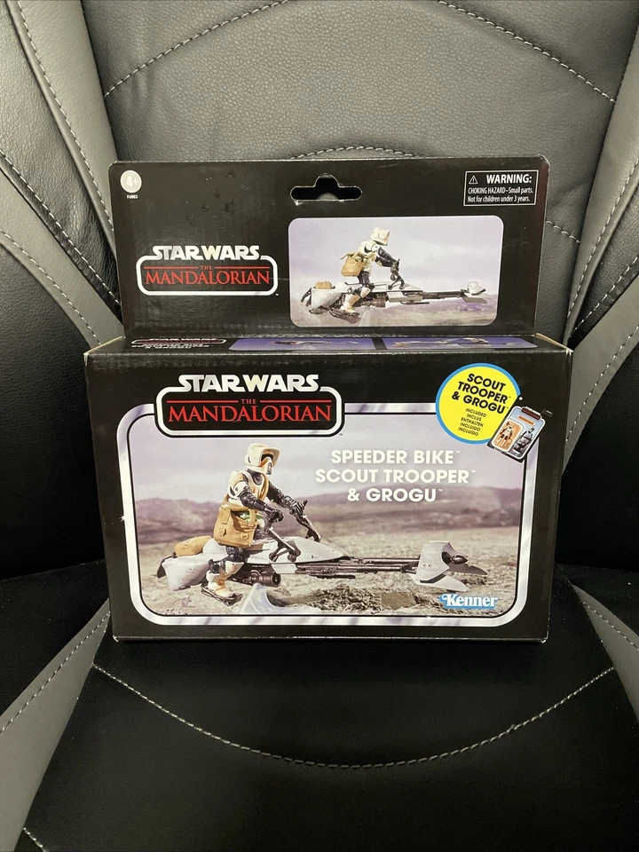 BICICLETA SPEEDER SCOUT GROGU Deluxe 3.75" Star Wars Colección Vintage Mandalorian Foto 1 de 1