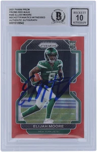 Signed Elijah Moore Jets Football Slabbed Rookie Card - Picture 1 of 3