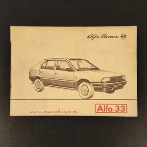 LIBRETTO USO E MANUTENZIONE ALFA ROMEO 33 MANUALE AUTOMOBILIA VINTAGE AR  🔺🔺🔺 - Foto 1 di 6