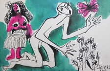 1981 ink painting expressionism nude figures