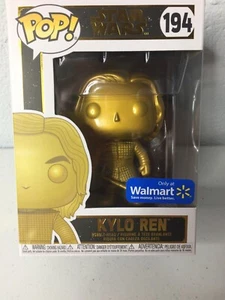 Funko Pop Star Wars Kylo Ren Gold 194 Walmart Exclusive Vinyl Figure - Picture 1 of 6