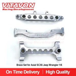 VITAVON SCX6 CNC Alu #7075 Brace Set for Axial SCX6 Jeep Wrangler 1/6 silver - Picture 1 of 6