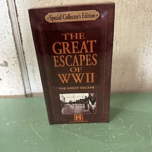1997 Great Escapes of World War II VHS Documentary 2 Set History Channel New - Foto 1 di 6