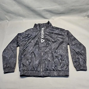 Reebok Black Printed Track Jacket Mens Size Medium - Picture 1 of 11