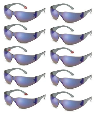 10 Pair/Pack Box Gateway Starlite Blue Mirror Safety Glasses Sun Z87+ Wholesale - Image 1 of 4