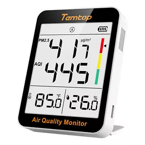 Monitor de calidad del aire portátil Temtop S1-UP detección de humedad temperatura AQI PM2.5 - Imagen 1 de 9