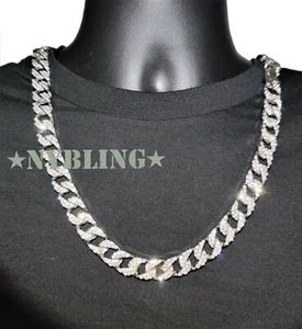 ICED Miami Cuban Choker Chain Necklace or Bracelet Mens Plated CZ Jewelry 14MM - Picture 1 of 12