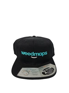 Nuevo de Lote Antiguo Weedmaps Cannabis Apparel Negro Ajustable Bordado Nueva Gorra de Béisbol - Imagen 1 de 4