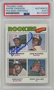 Andre Dawson signiert 1977 Topps Rookie Karte Montreal Expos Chicago Cubs #473 PSA - Bild 1 von 2