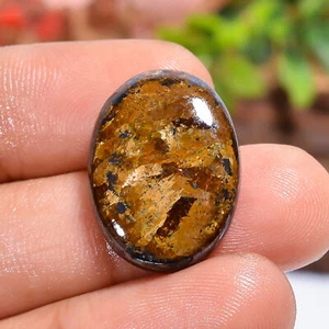100% 100% Natural Bronzite Loose Gemstone 17 Ct. Oval Artisan Cabochon 21X16X5mm - Picture 1 of 4