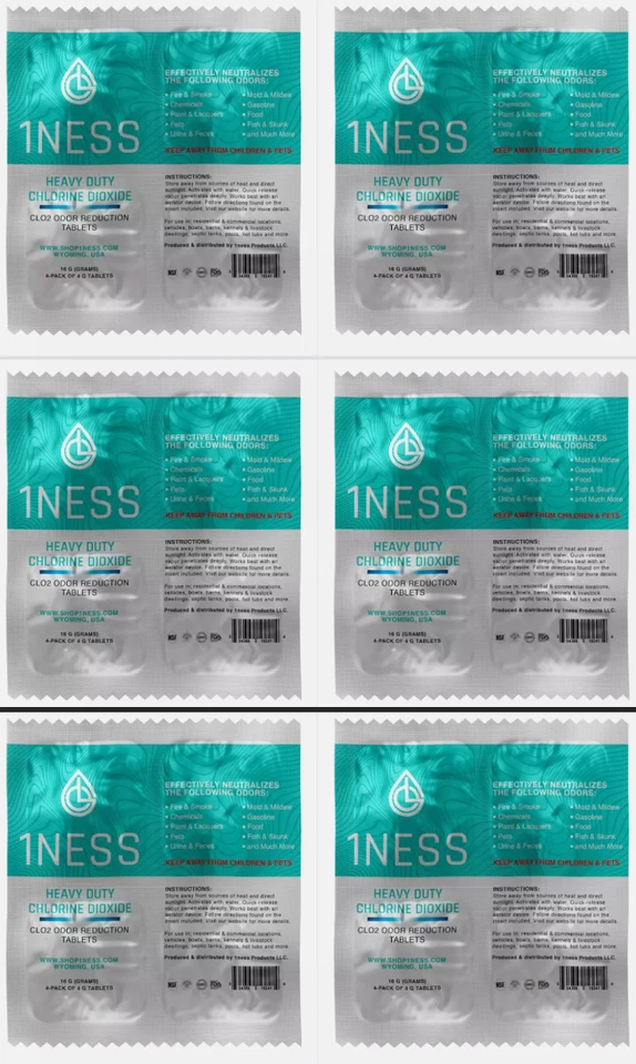 Tabletas eliminadoras de olores de alta resistencia 1ness (24 paquetes) Foto 1 de 4