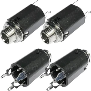 CESS 6.35mm 1/4 Inch Female Stereo TRS Audio Socket,4-Pack - Picture 1 of 5