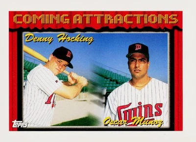 1994 Topps #771 Denny Hocking / Oscar Munoz Minnesota Twins Rookie - Image 1 of 2