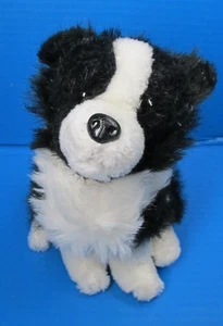 Juguete suave de peluche Richard Lang Border Collie perro sentado cachorro 9" realista - Imagen 1 de 7