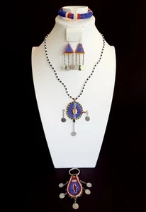 AUTÉNTICAS Joyas Africanas Hechas a Mano con Cuentas Masai: Collar Pendientes Pulsera - Imagen 1 de 10