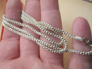 Collar de cadena de cuello de eslabones de lujo de plata esterlina MILOR 22" DE LARGO vintage preamado - Imagen 1 de 5