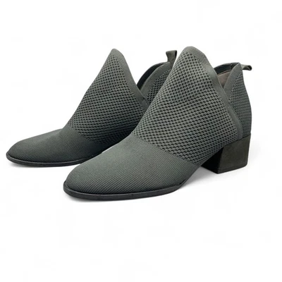 Botines Eileen Fisher de punto inteligente talla 8,5 gris oscuro botín muesca en V sin cordones Foto 1 de 4