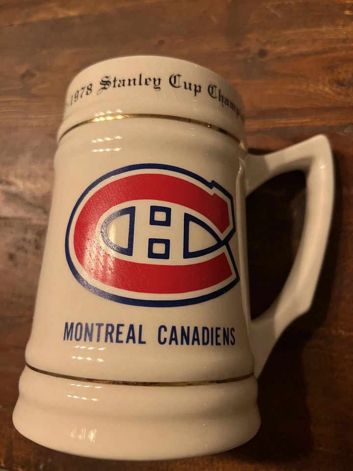 Taza de piedra vintage Montreal Canadiens 1978 Stanley Cup Champions Foto 1 de 4