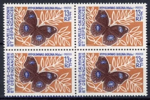 New Caledonia 1967 : Butterfly - 4x Good VF MNH Stamp block - Catalog Value 30€ - Picture 1 of 1