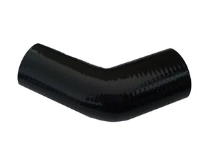ID 2.5'' To 2.75" / 64mm -70mm Silicone 45 Degree Elbow Reducer Turbo Black Hose - Imagen 1 de 9