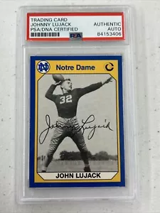 1990 University of Notre Dame Johnny Lujack #80 PSA authentisch PSA/DNA Zertifikat Auto - Bild 1 von 4