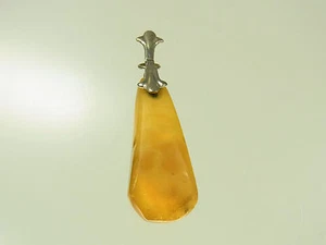 Butterscotch Egg Yolk Amber Bernstein Anhänger Silberöse aus Bernsteinsammlung - Bild 1 von 7