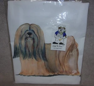 Lhasa Apso Dog Kitchen Chef's Apron w Pocket by Zeppa Studios Fur Children New - Picture 1 of 2