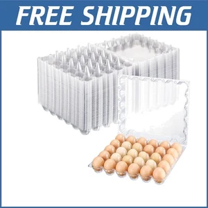 200 Clear Plastic Egg Trays - Sturdy and Stackable for Home or Business Use - Picture 1 of 9