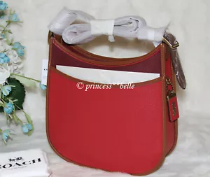 Bolso Bandolera Coach Emery Cuero Bloques de Colores Cartera de Hombro Bolso de Mano Rojo $395 - Imagen 1 de 7