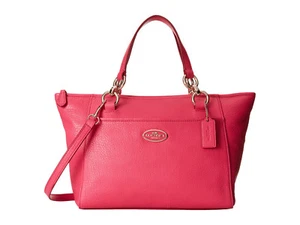 Coach 35030 Mini Ellis Tote Leather handbag Pink Ruby Crossbody *Non Outlet* - Picture 1 of 6