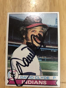Autógrafo firmado por David Clyde 1979 Topps Cleveland Indians - Imagen 1 de 2
