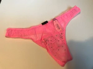 Pantillas Tanga Victoria's Secret SLT S M NUEVAS CON ETIQUETAS RARAS Sexy Little Things Preciosas Rosa - Imagen 1 de 6