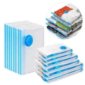 5/10 Pcs Vacuum Storage Bags Travel Space Saver Garment Seal Clothes - Picture 1 of 24