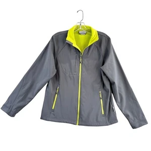 Landway Womens Large Soft Shell Gray Jacket Fleece Lined - Picture 1 of 6