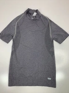 Nike Pro Jungen einfarbig grau Kurzarm Oberteil nahtlos Fußball LARGE - Bild 1 von 7