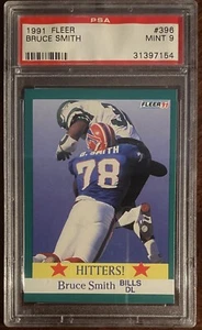 1991 Fleer Football #396 BRUCE SMITH Buffalo Bills PSA9 MINT HOF - Picture 1 of 2