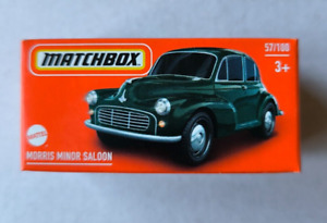 MATCHBOX in BOX POWER GRABS MBX MORRIS MINOR SALOON GREEN 57/100