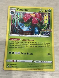 Pokémon JCC Venusador Radiante Pokémon GO 004/078 Holo Radiante Raro - Imagen 1 de 2