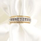14k Multi-tone Gold Men's Wedding Ring W/ Natural Diamonds (0.55 Ctw) Size 8.5 