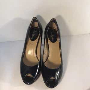 Cole Haan Black Patent Leather Peep Toe 3in Heels Womens Size 8.5B “Air” - Picture 1 of 6