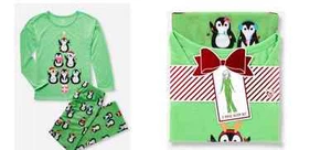 JUSTICE GIRLS SLEEPWEAR PENGUIN PYRAMID 2PC PAJAMA SET NEW WITH TAGS - Picture 1 of 2