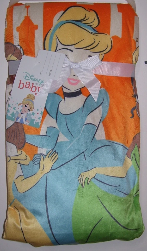 Disney Bebé Princesa Cenicienta Belle Tiana Halloween Calabaza Sherpa Manta Foto 1 de 2