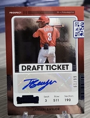 Jamari Baylor 2021 Contenders Draft Ticket Autograph /99 #PT2-JB Phillies - Image 1 of 2