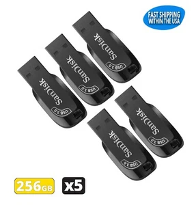 Sandisk Ultra Shift 256GB 3.0 Flash Drive USB für Computer und Laptops (5er Pack) - Bild 1 von 4